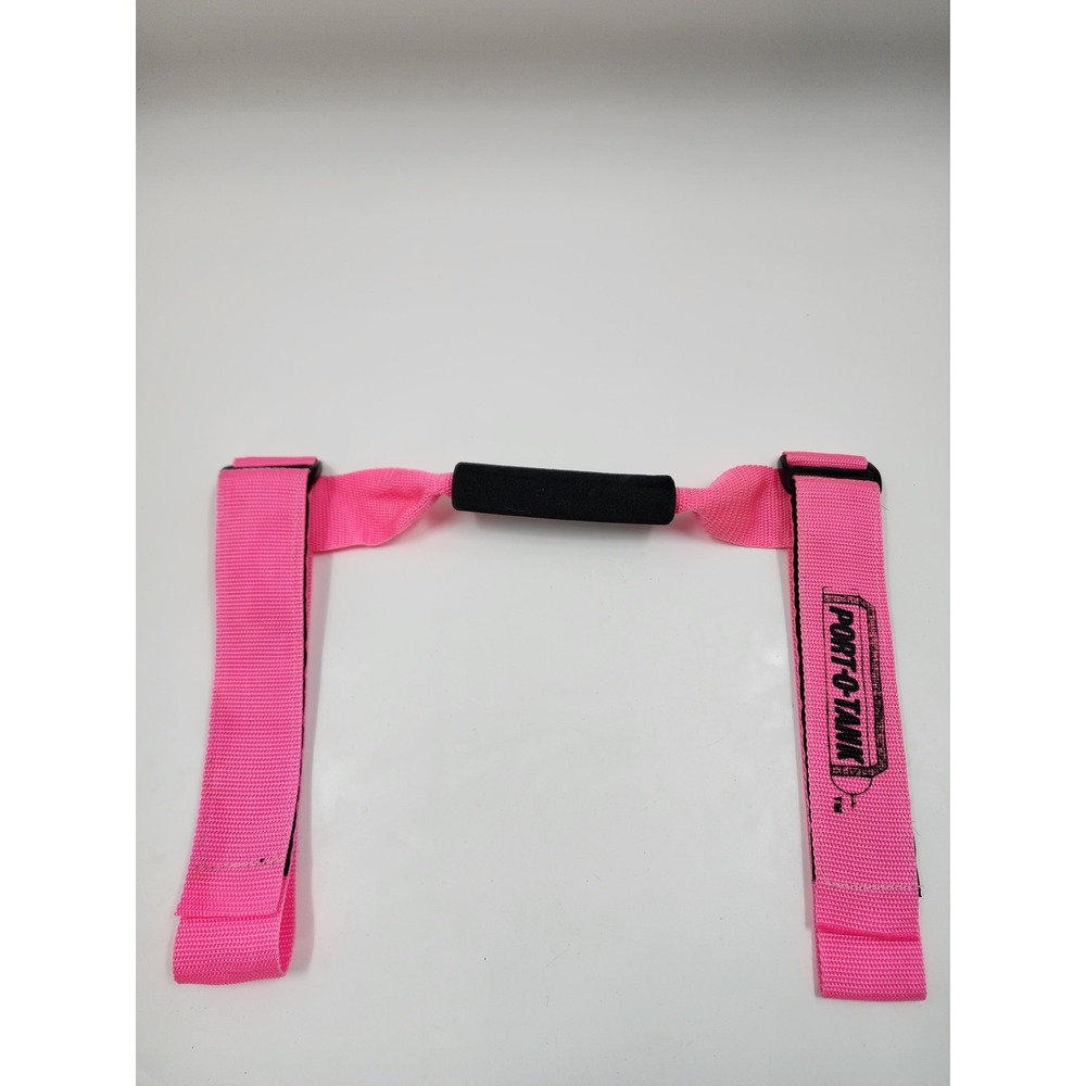 Port-O-Tank Propane Tank Carrier Strap Pink Nylon with Foam Handle Grip
